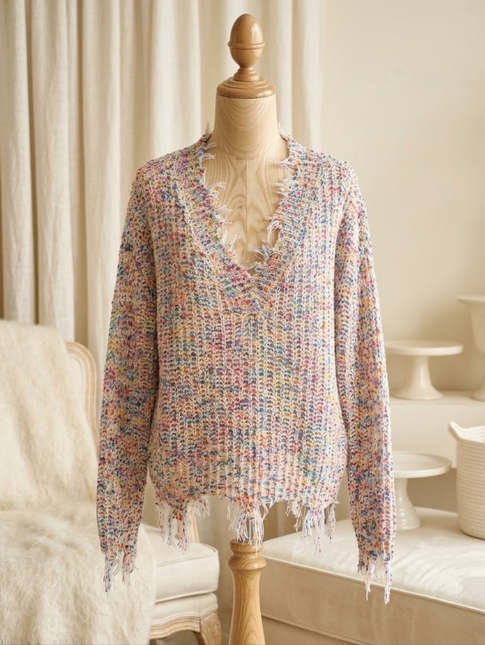 Polly & Esther Chunky Multicolored Sweater Size Medium